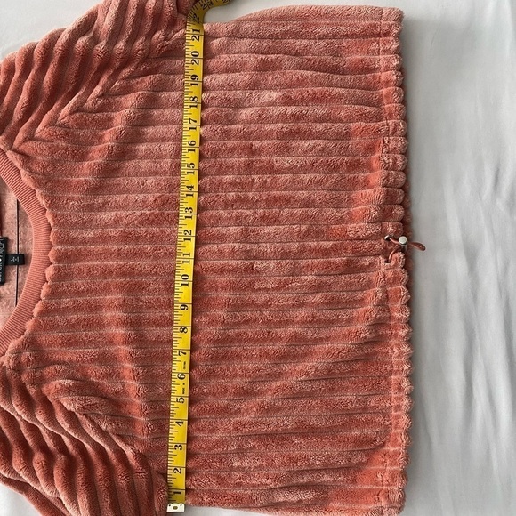 Derek Heart Shirt Soft Terracotta Crop Drawstring Hemline & Elastic Cuff Size L - Picture 11 of 11